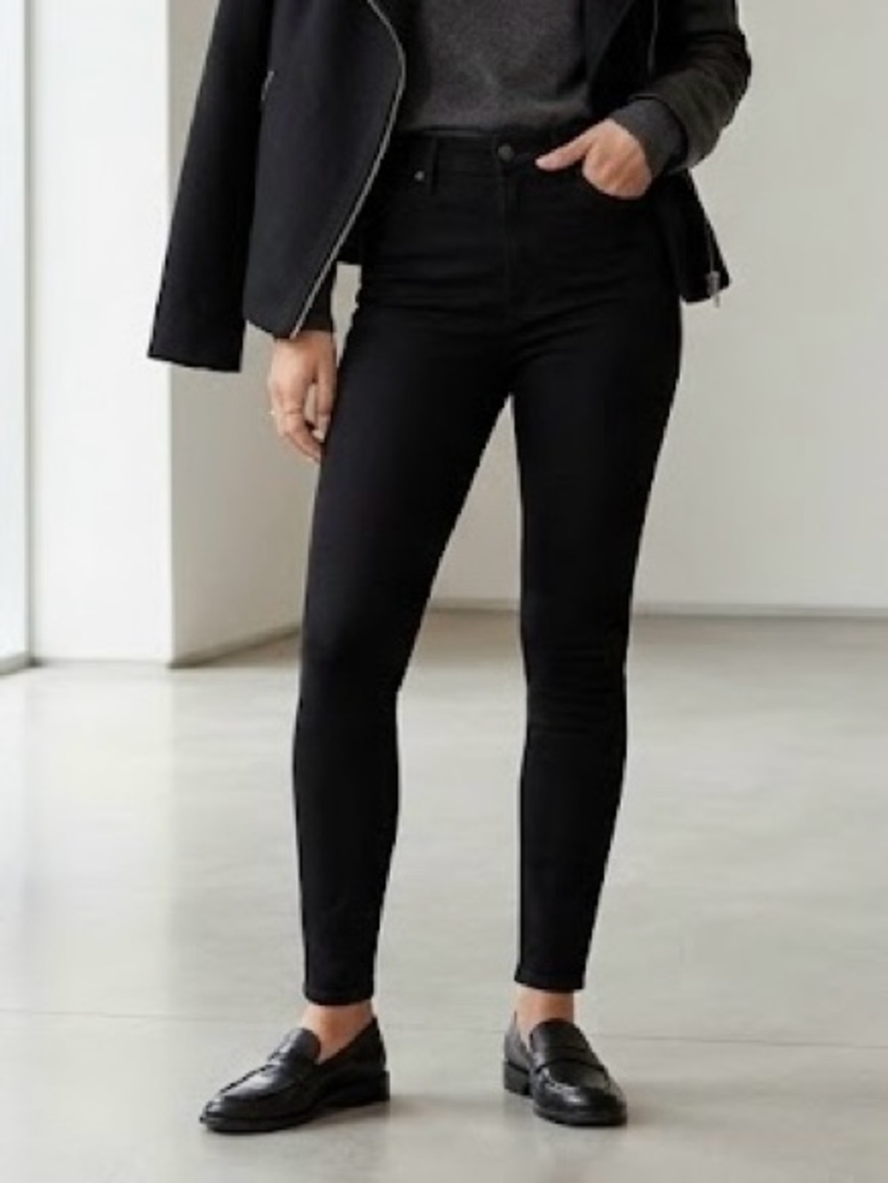 rag & bone Black Nina High Rise Skinny Jeans